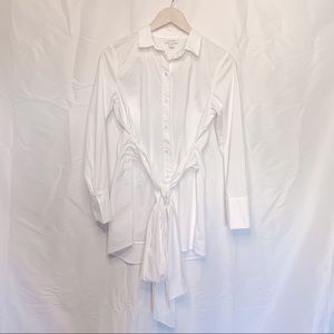 j.jill waist tie white shirt